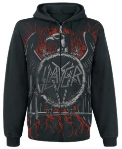 "Black Eagle" Hooded Zip Black By Slayer