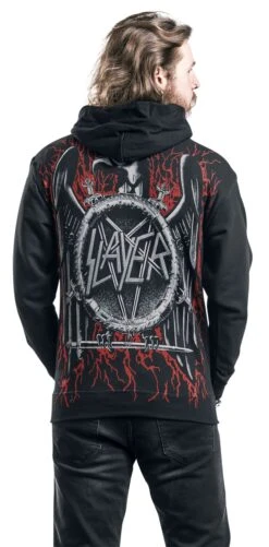 "Black Eagle" Hooded Zip Black By Slayer -Fashionable Men's Clothing Store 159953wb