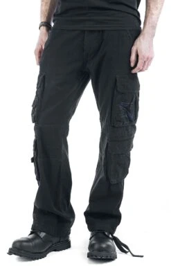 "Pure Vintage Trousers" Cargo Trousers Black By Brandit -Fashionable Men's Clothing Store 185215wa emp