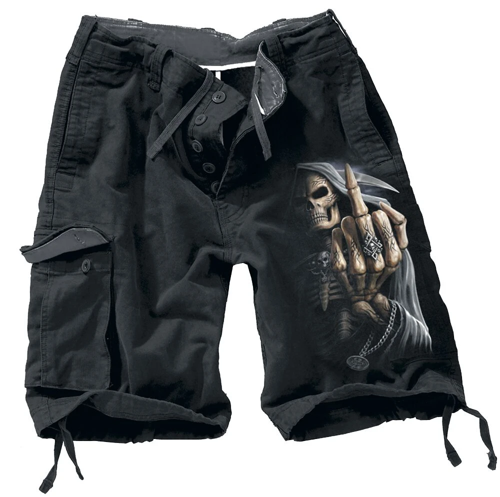 "Bone Finger" Shorts Black By Spiral