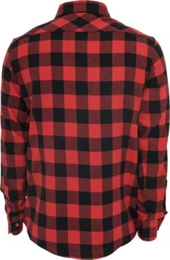 "Checked Flannel" Flanel Shirt Black-red By Urban Classics -Fashionable Men's Clothing Store 206622b emp