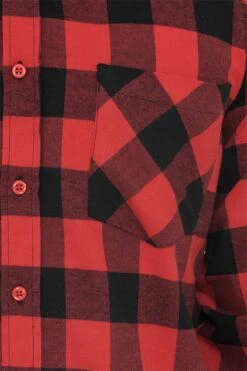 "Checked Flannel" Flanel Shirt Black-red By Urban Classics -Fashionable Men's Clothing Store 206622d emp