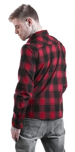 "Checkshirt" Flanel Shirt Red-black By Brandit -Fashionable Men's Clothing Store 228664wb