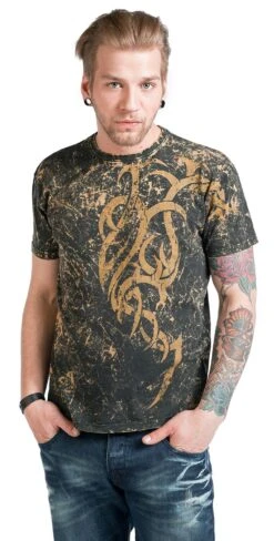 "Marble Tattoo" T-Shirt Black By Outer Vision 12 "Marble Tattoo" T-Shirt Black By Outer Vision -Fashionable Men's Clothing Store 229477wa emp