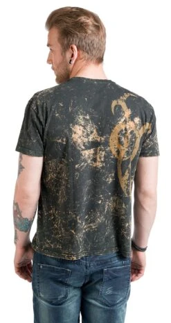 "Marble Tattoo" T-Shirt Black By Outer Vision 13 "Marble Tattoo" T-Shirt Black By Outer Vision -Fashionable Men's Clothing Store 229477wb emp