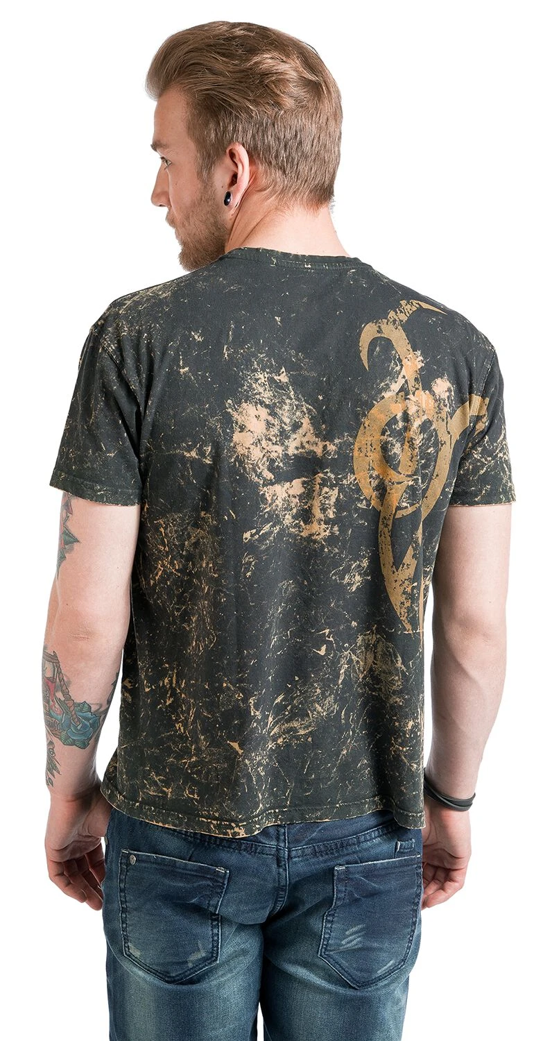 "Marble Tattoo" T-Shirt Black By Outer Vision 7 "Marble Tattoo" T-Shirt Black By Outer Vision - Image 5