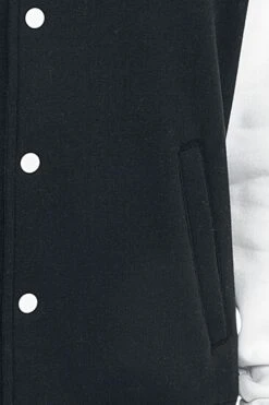 "2-Tone College" Varsity Jacket Black-white By Urban Classics -Fashionable Men's Clothing Store 229602d emp