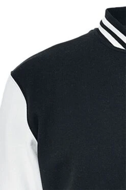 "2-Tone College" Varsity Jacket Black-white By Urban Classics -Fashionable Men's Clothing Store 229602d2 emp