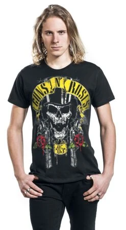 "Top Hat" T-Shirt Black By Guns N' Roses -Fashionable Men's Clothing Store 239723wa emp
