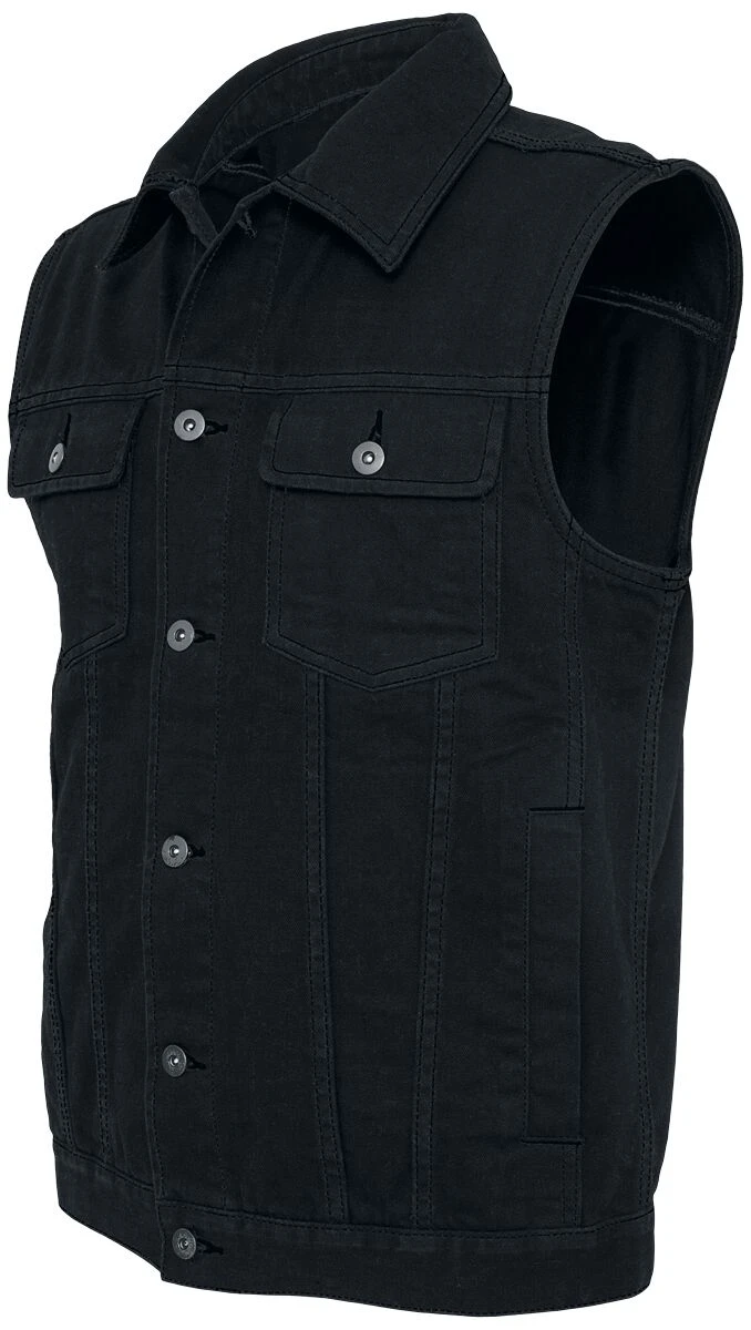 "Denim Vest" Vest Black By Urban Classics 4 "Denim Vest" Vest Black By Urban Classics - Image 2