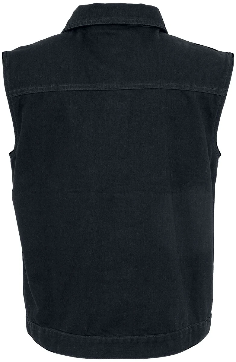 "Denim Vest" Vest Black By Urban Classics 5 "Denim Vest" Vest Black By Urban Classics - Image 3