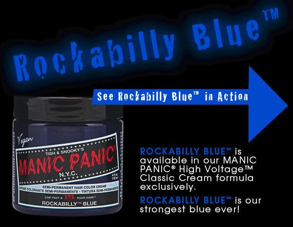 "Rockabilly Blue - Classic" Hair Dye Blue By Manic Panic 7 "Rockabilly Blue - Classic" Hair Dye Blue By Manic Panic - Image 5