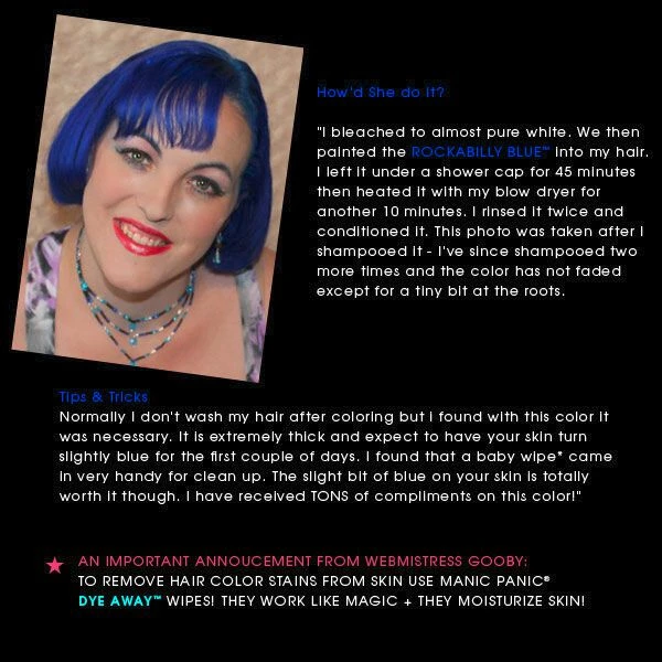 "Rockabilly Blue - Classic" Hair Dye Blue By Manic Panic 8 "Rockabilly Blue - Classic" Hair Dye Blue By Manic Panic - Image 6