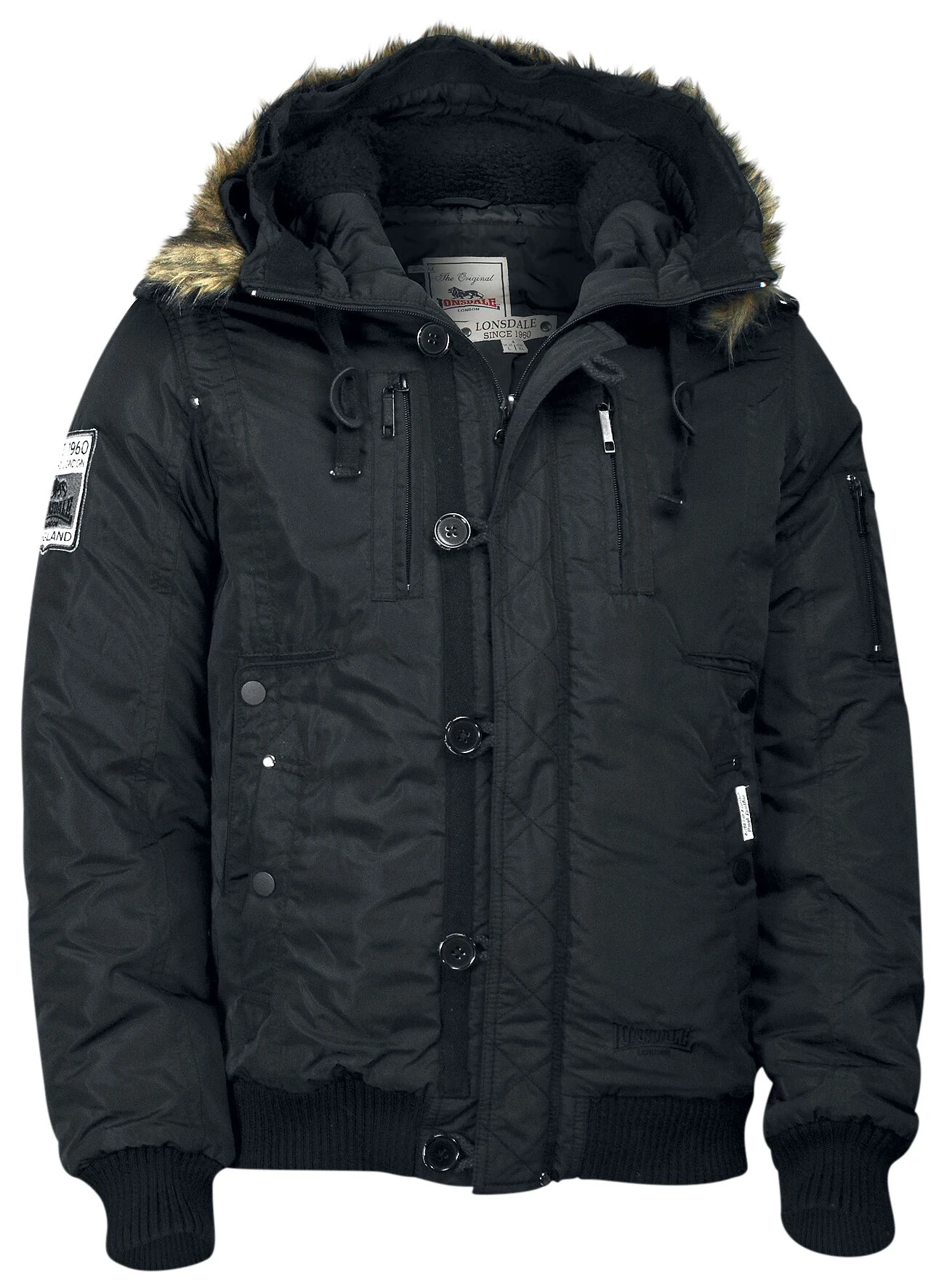 "Jarreth" Winter Jacket Black By Lonsdale London 3 "Jarreth" Winter Jacket Black By Lonsdale London