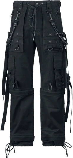 "Abaddon" Cargo Trousers Black By Gothicana By EMP