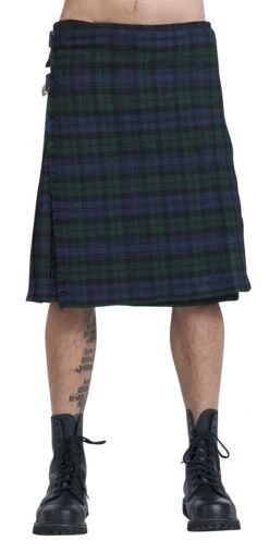 "Kilt" Medium-length Skirt Green-blue By Black Premium By EMP -Fashionable Men's Clothing Store 282566ma emp