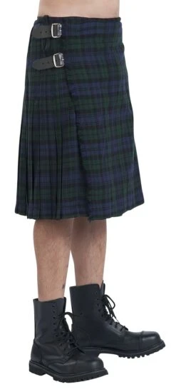 "Kilt" Medium-length Skirt Green-blue By Black Premium By EMP -Fashionable Men's Clothing Store 282566ma2 emp