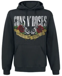 "Appetite For Destruction - Banner" Hooded Sweater Black By Guns N' Roses