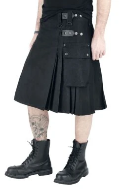 "Kilt" Medium-length Skirt Black By Black Premium By EMP -Fashionable Men's Clothing Store 291700wa2 emp