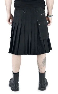 "Kilt" Medium-length Skirt Black By Black Premium By EMP -Fashionable Men's Clothing Store 291700wb emp