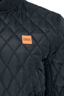 "Diamond Quilt Nylon Jacket" Between-seasons Jacket Black By Urban Classics 12 "Diamond Quilt Nylon Jacket" Between-seasons Jacket Black By Urban Classics -Fashionable Men's Clothing Store 293446d emp