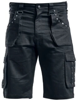 "Saviour" Shorts Black By Gothicana By EMP 21 "Saviour" Shorts Black By Gothicana By EMP -Fashionable Men's Clothing Store 296871a emp