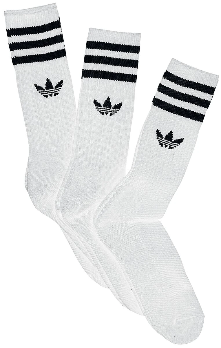 "Solid Crew Sock 3 Pack" Socks White-black By Adidas 3 "Solid Crew Sock 3 Pack" Socks White-black By Adidas