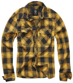"Checkshirt" Longsleeve Black-yellow By Brandit