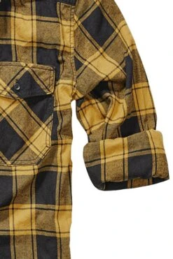 "Checkshirt" Longsleeve Black-yellow By Brandit -Fashionable Men's Clothing Store 298956d2