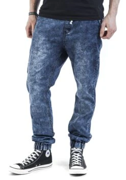 "Sweat Denim" Tracksuit Trousers Blue By Forplay -Fashionable Men's Clothing Store 325224wa emp