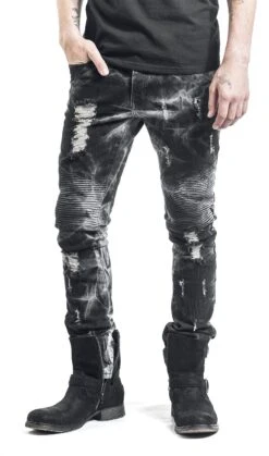 "Jared" Jeans Grey-black By Rock Rebel By EMP -Fashionable Men's Clothing Store 328704wa
