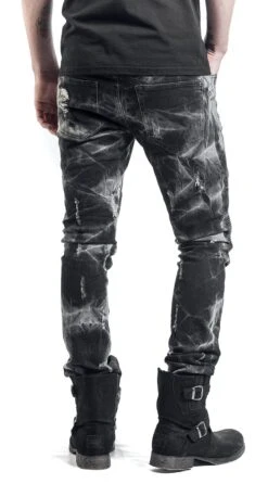 "Jared" Jeans Grey-black By Rock Rebel By EMP -Fashionable Men's Clothing Store 328704wb