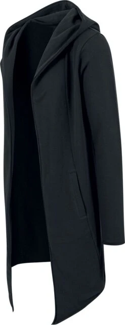 "Long Hooded Open Edge Cardigan" Cardigan Black By Urban Classics -Fashionable Men's Clothing Store 330130c emp