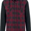 "Hooded Checked Flannel" Flanel Shirt Black-burgundy By Urban Classics 2 "Hooded Checked Flannel" Flanel Shirt Black-burgundy By Urban Classics -Fashionable Men's Clothing Store 330194a emp