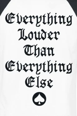 "Everything Louder" T-Shirt White-black By Motörhead -Fashionable Men's Clothing Store 337419d2 emp