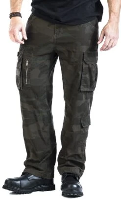 "Army Vintage Trousers" Cargo Trousers Dark Camo By Black Premium By EMP -Fashionable Men's Clothing Store 340632wa emp