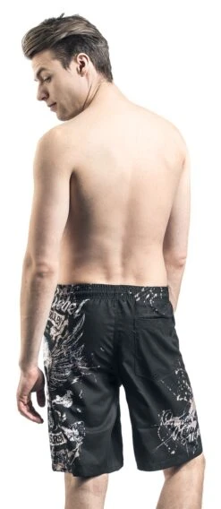 "Swimming Time" Swim Shorts Black By Rock Rebel By EMP -Fashionable Men's Clothing Store 341323wc2