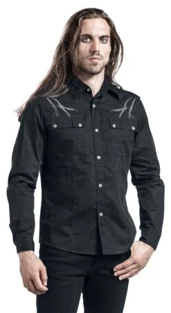 "Black Tribe" Longsleeve Black-grey By Gothicana By EMP -Fashionable Men's Clothing Store 343002wa