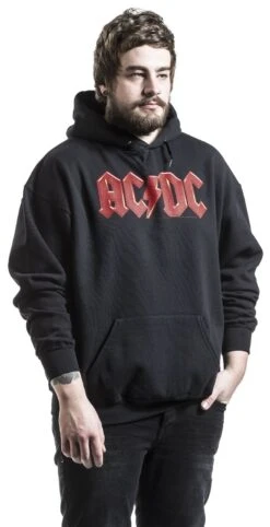 "Red Logo" Hooded Sweater Black By AC/DC -Fashionable Men's Clothing Store 343616wc emp