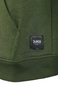 "Mask Of Sanity" Hooded Zip Olive By Black Premium By EMP -Fashionable Men's Clothing Store 349474d