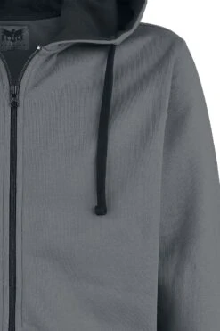 "Mask Of Sanity" Hooded Zip Grey By Black Premium By EMP -Fashionable Men's Clothing Store 349475d emp