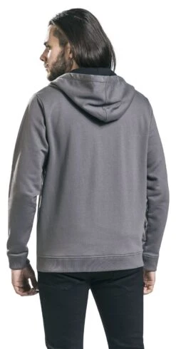 "Mask Of Sanity" Hooded Zip Grey By Black Premium By EMP -Fashionable Men's Clothing Store 349475wb emp