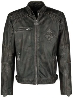 "England" Leather Jacket Black By Motörhead -Fashionable Men's Clothing Store 353989a emp