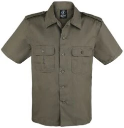 Fashionable Men's Clothing Store 23 "1/2 Sleeve US Shirt" Short-sleeved Shirt Olive By Brandit