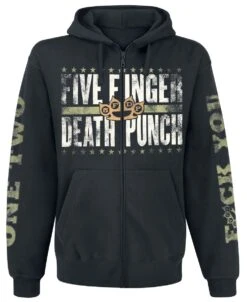 "Locked & Loaded" Hooded Zip Black By Five Finger Death Punch