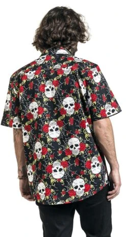 "Skull" Short-sleeved Shirt Black By Jawbreaker -Fashionable Men's Clothing Store 367924wb