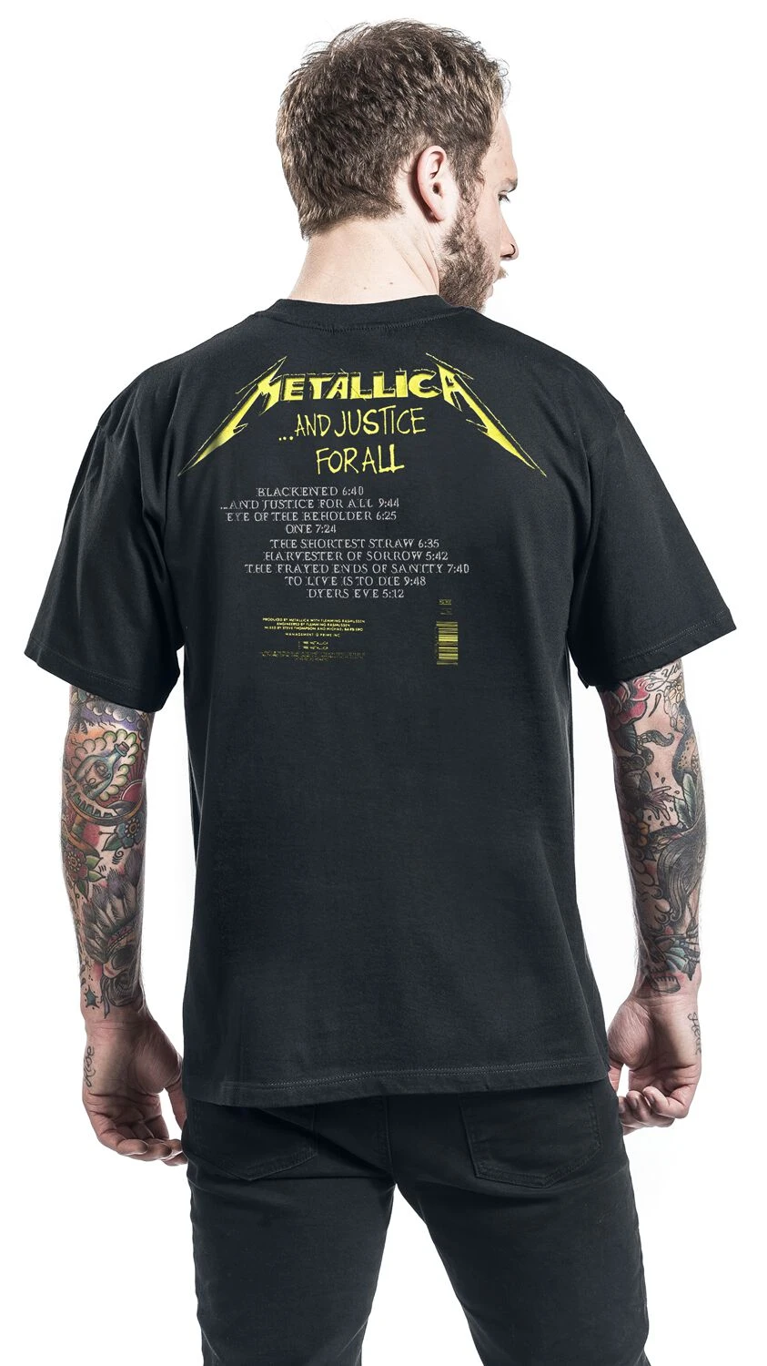 "...And Justice For All - Tracklist" T-Shirt Black By Metallica 8 "...And Justice For All - Tracklist" T-Shirt Black By Metallica - Image 6