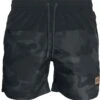 "Block Swim Shorts" Swim Shorts Dark Camo/black By Urban Classics -Fashionable Men's Clothing Store 369942a