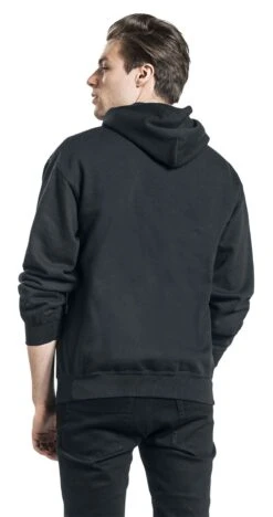 "Distressed Logo" Hooded Sweater Black By Jurassic Park -Fashionable Men's Clothing Store 370642wb