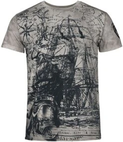 "Rebel Soul" T-Shirt Grey By Black Premium By EMP
